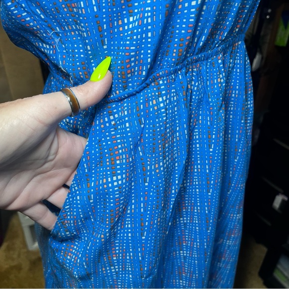 KAVU Simone Blue Mini Scoop Neck Dress Outdoor‎ Casual Breathable Pickleball - Picture 7 of 13